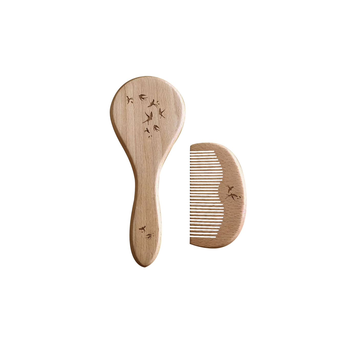 Set de brosse et peigne en bois - Zakuw