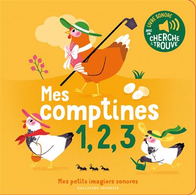 Livre: "Mes comptines 1,2,3" - Gallimard Jeunesse