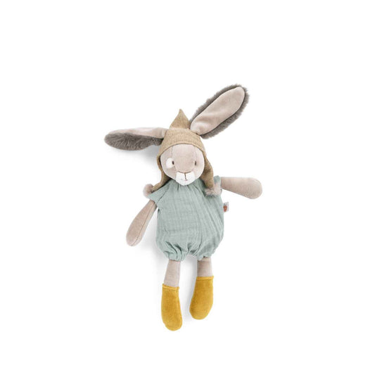 Petite peluche lapin sauge "Trois petits lapins" - Moulin Roty