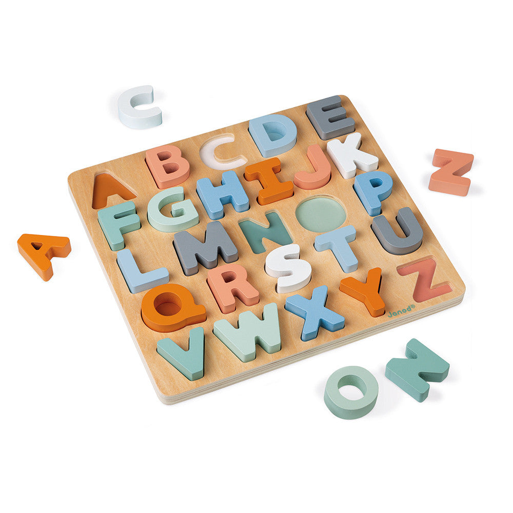 Puzzle alphabet en bois "Sweet cocoon" - Janod